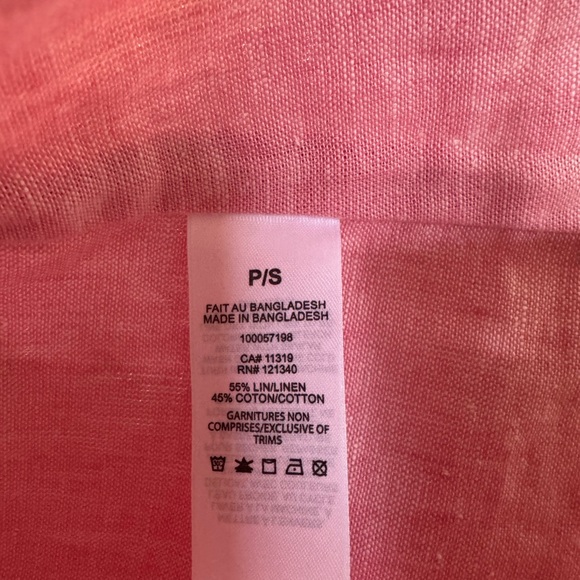 Dynamite Linen Red Crop Top - Picture 4 of 8